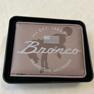 Ford Bronco Established 1966 Vegan Leather Bi-Fold Wallet Official Licensed